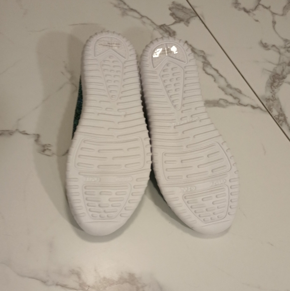 Sparkly Green Teal Glitter Sneakers - Women's 7 - Picture 5 of 6